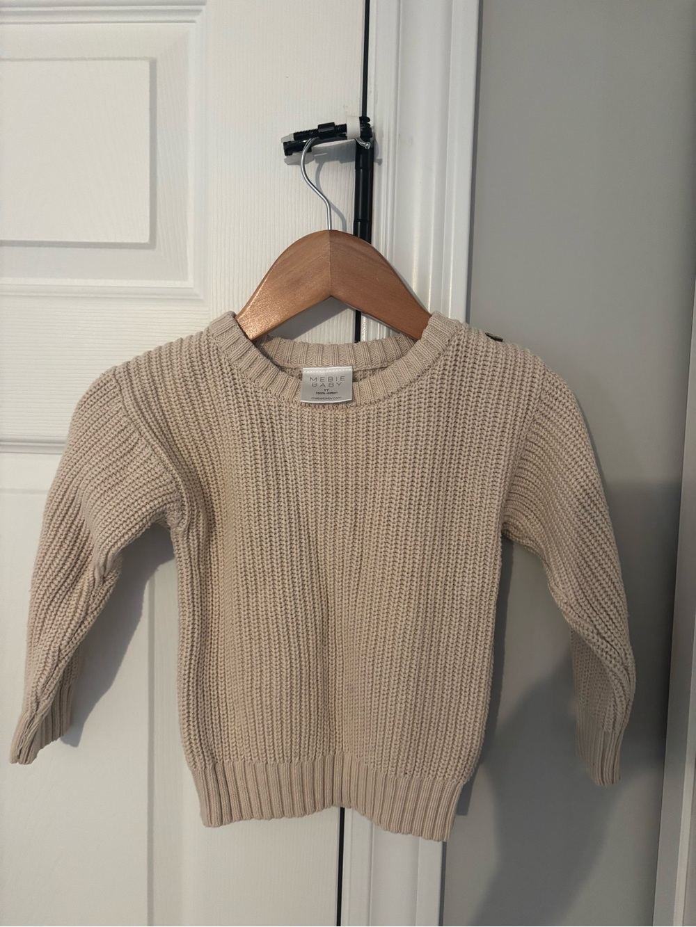 Mebie baby 1T Cream Knit Sweater